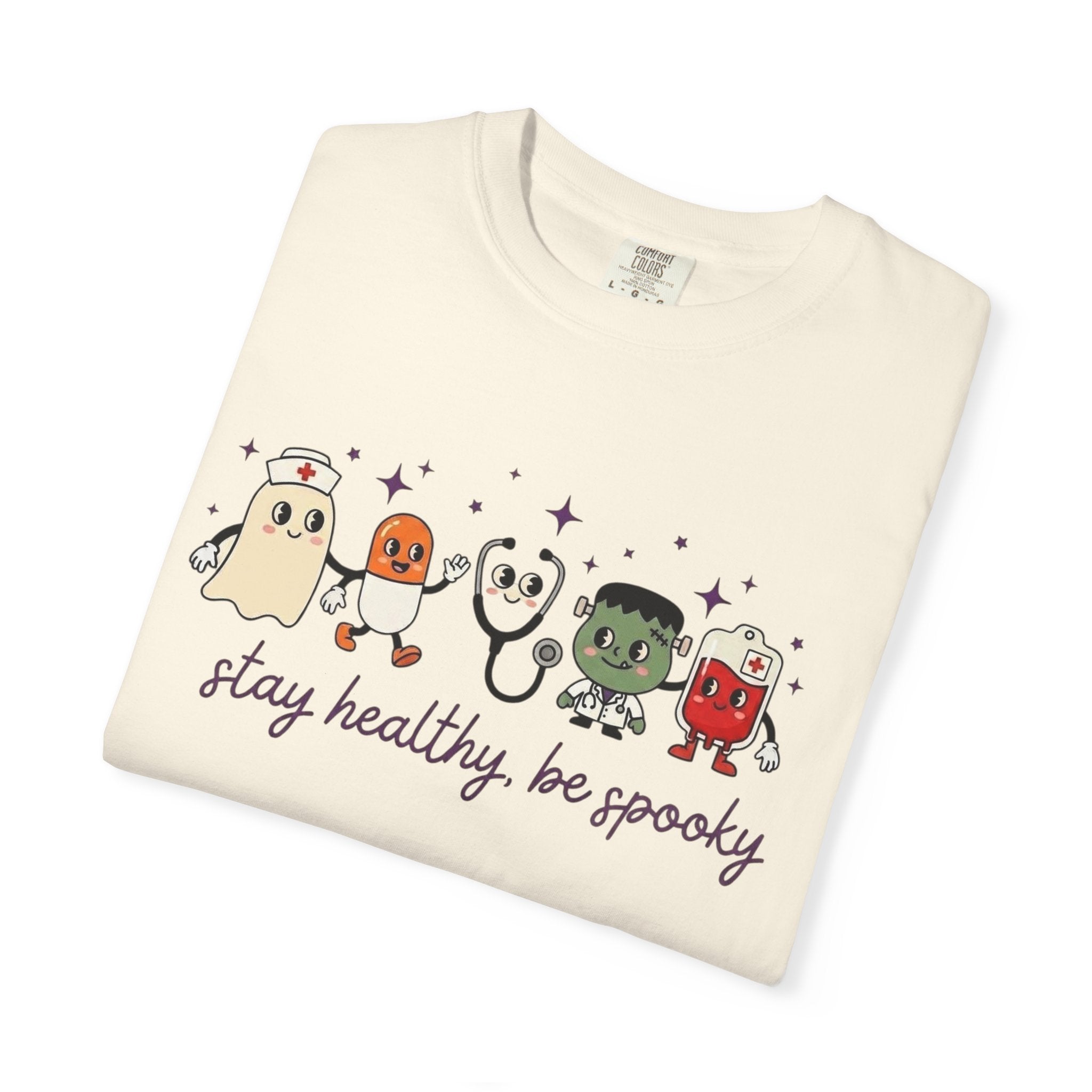 Stay Healthy, Be Spooky T-Shirt — Cute Halloween Ghosts Graphic Tee