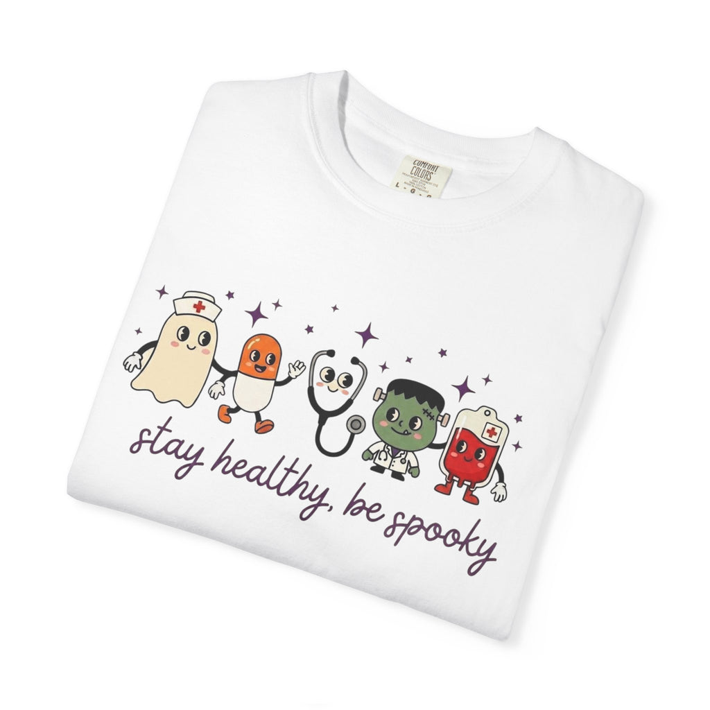 Stay Healthy, Be Spooky T-Shirt — Cute Halloween Ghosts Graphic Tee