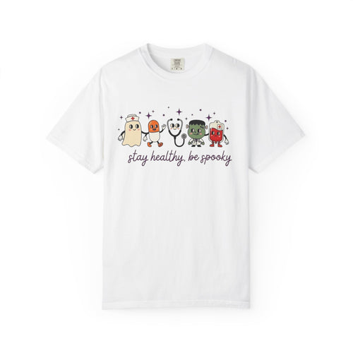 Stay Healthy, Be Spooky T-Shirt — Cute Halloween Ghosts Graphic Tee