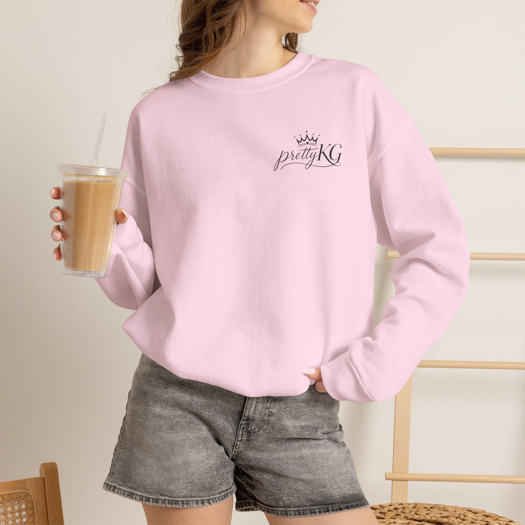 Crewneck Sweatshirt — "What If It All Works Out?" Retro Floral Graphic