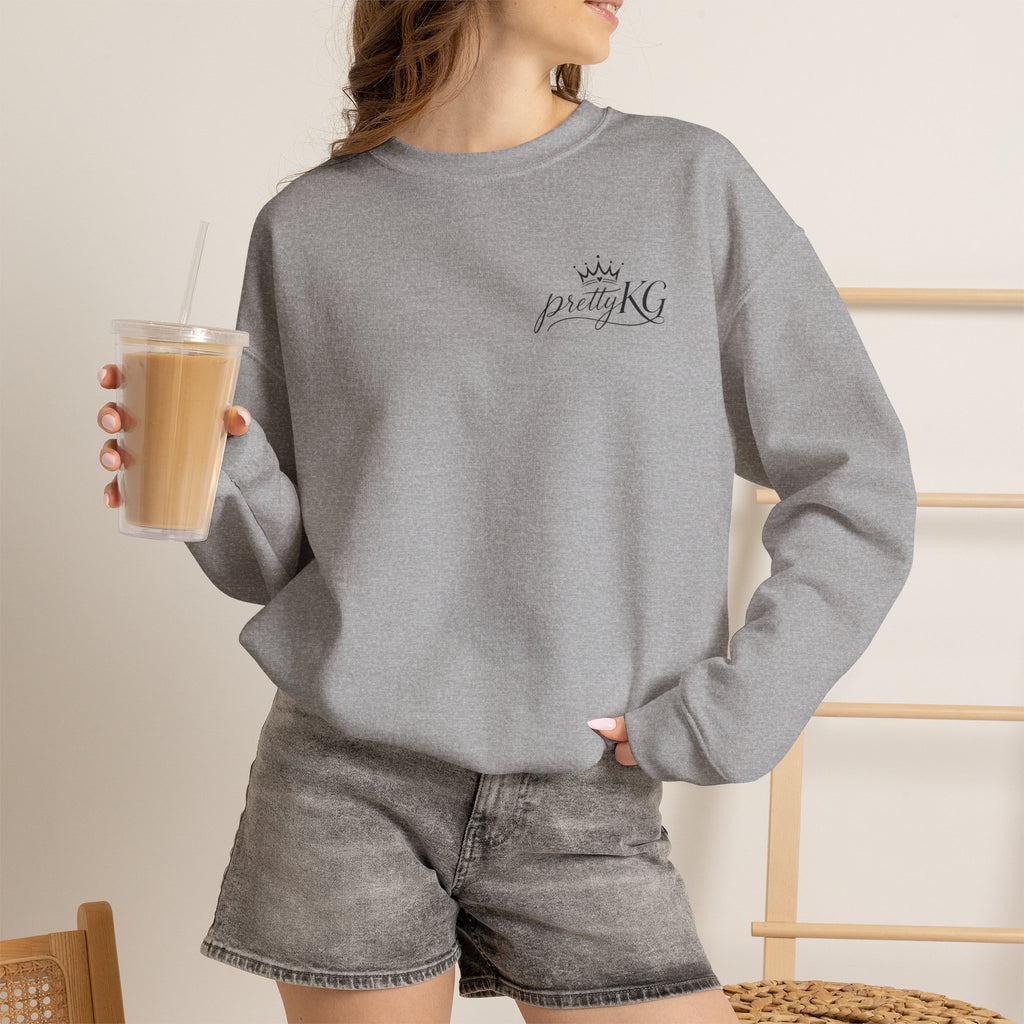 Crewneck Sweatshirt — "What If It All Works Out?" Retro Floral Graphic