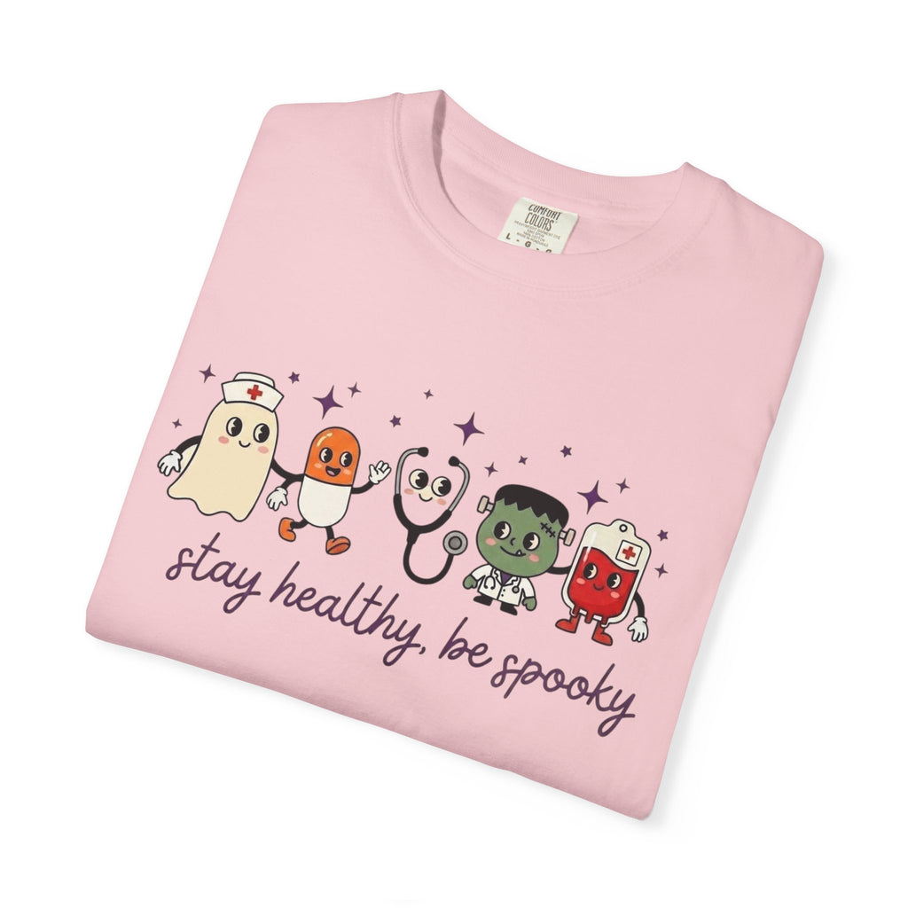Stay Healthy, Be Spooky T-Shirt — Cute Halloween Ghosts Graphic Tee